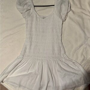 American Eagle Outfitters White Textured Dress